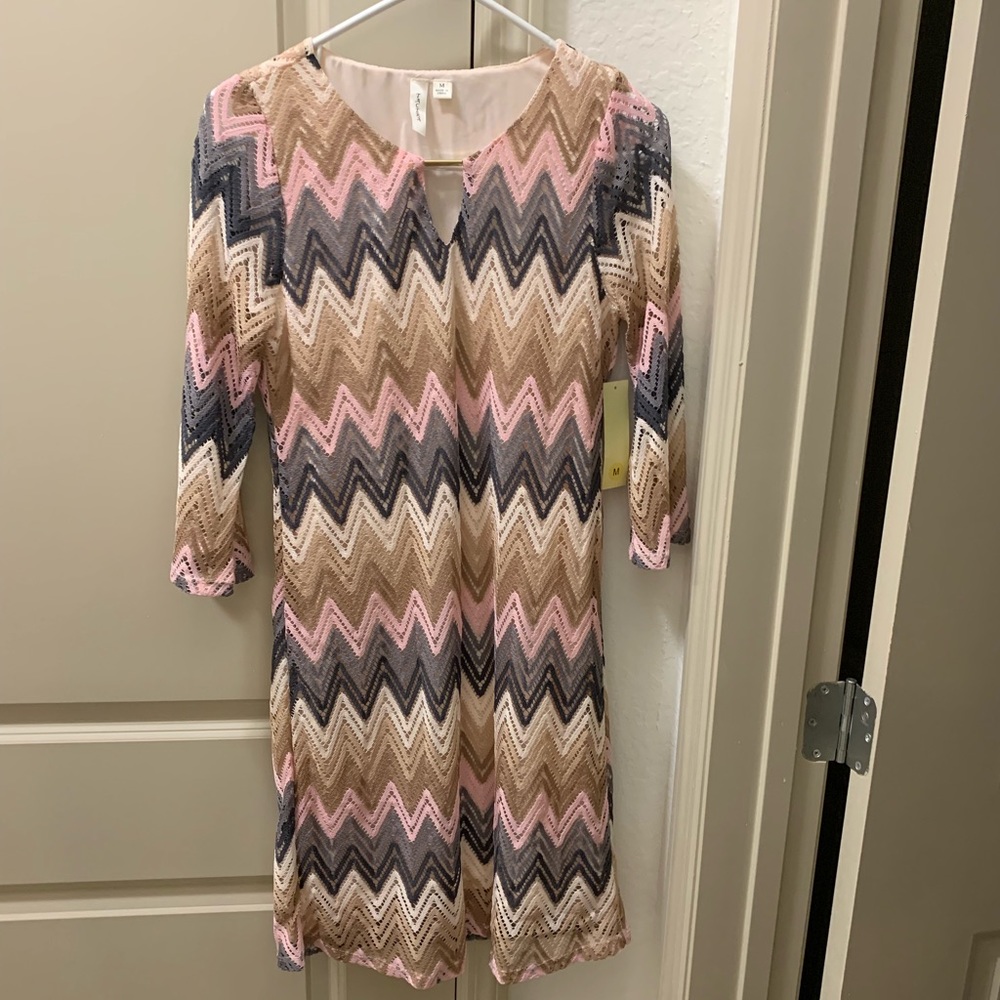 NWT Medium Chevron Long Sleeve Dress